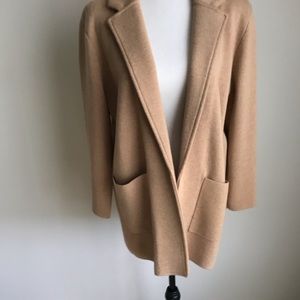 Open-  front sweater blazer